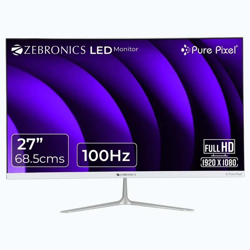 ZEBRONICS ZEB-SA127FHD 27" Full HD 100Hz White LED Monitor – HDMI Suppor