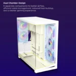 Zebronics Zeb-Shadow Core Premium White Gaming PC Cabinet - Image 2