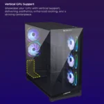 Zebronics Zeb-Shadow Core Premium Black Gaming PC Cabinet - Image 2