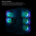 Zebronics Zeb-Shadow Core Premium Black Gaming PC Cabinet - Image 3