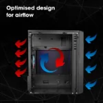 ZEB-ZIUM Mini Tower Gaming Cabinet | Tempered Glass PC Case - Image 5