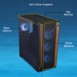 Zebronics Zeb-Spectra Premium Black Gaming PC Cabinet - Image 3
