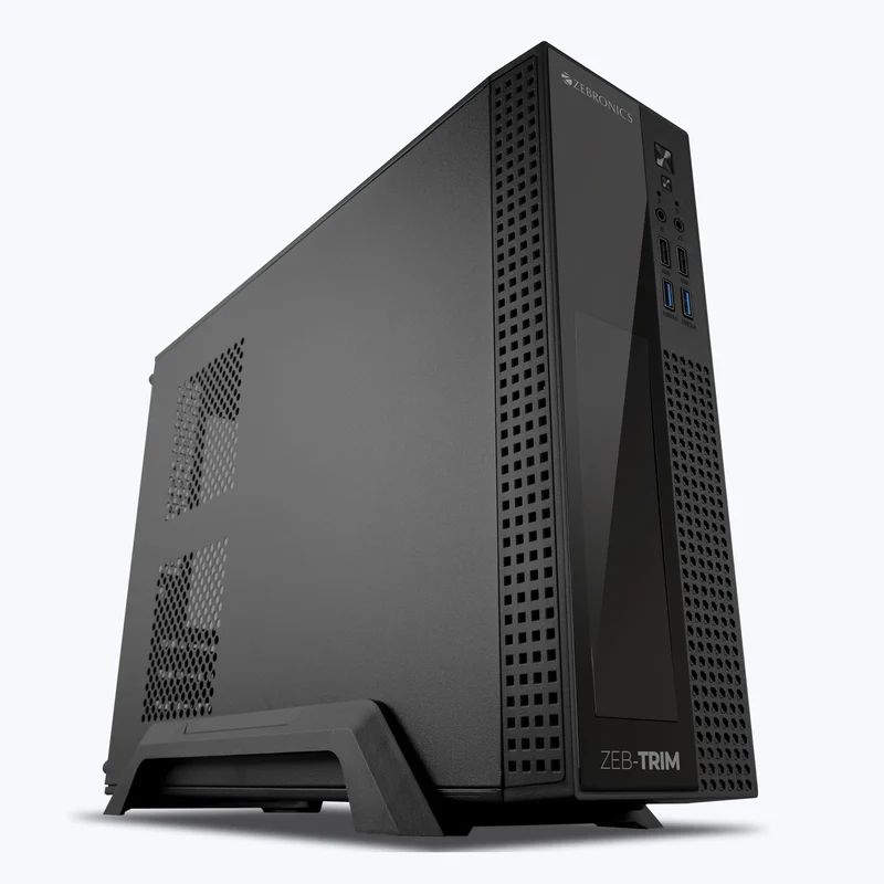 Zebronics Trim mATX Slim PC Cabinet – Black