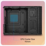 Zebronics Trim mATX Slim PC Cabinet – Black - Image 2
