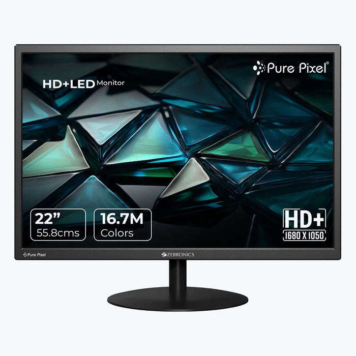 ZEBRONICS V22HD+ 21.5" Full HD LED Monitor – HDMI & VGA Support