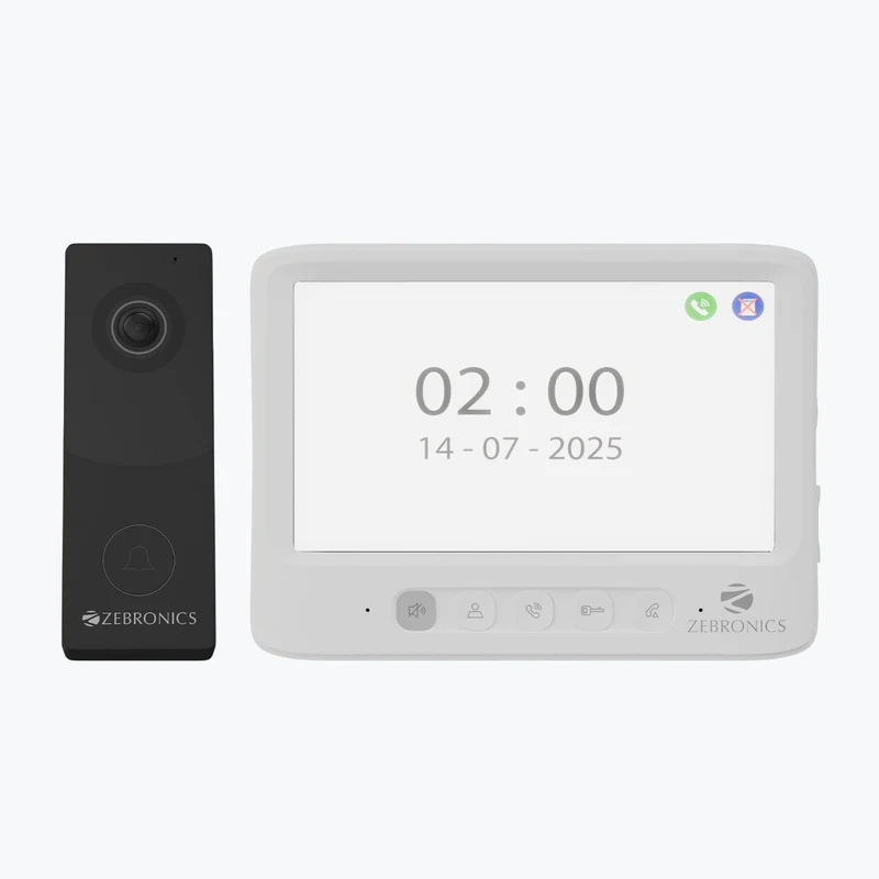 Zebronics VDP7100 7-inch Video Door Phone with Night Vision & Smart Door Unlock System