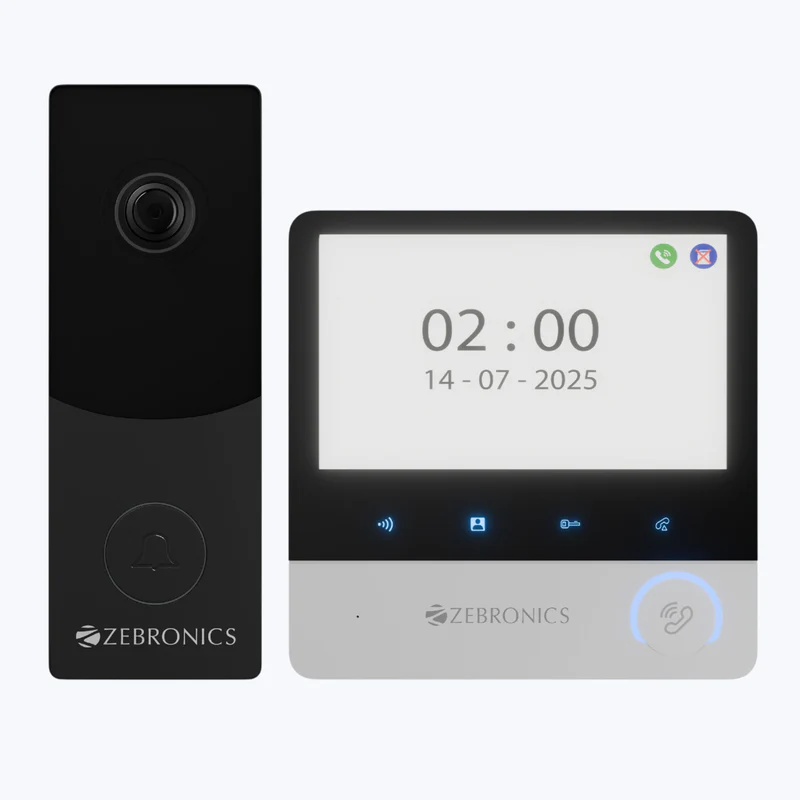 Zebronics VDP7200MIV 7-inch Video Door Phone with IR Night Vision, Two-Way Talk & Door Unlock Feature