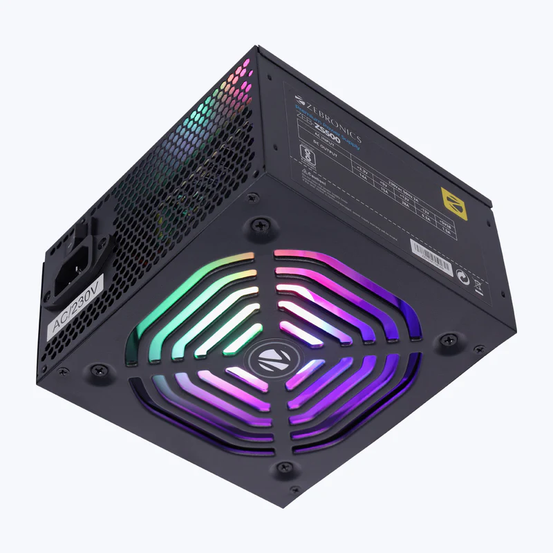 ZEB-ZS 500 500W Power Supply Unit | Reliable Gaming PSU black