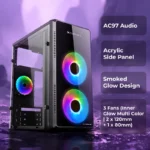 ZEB-ZIUM 10 Mid Tower Gaming Cabinet | Acrylic Side Panel PC Case - Image 5