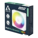 Arctic P14 Pro Reverse ARGB 140mm White Cabinet Fan - Image 2
