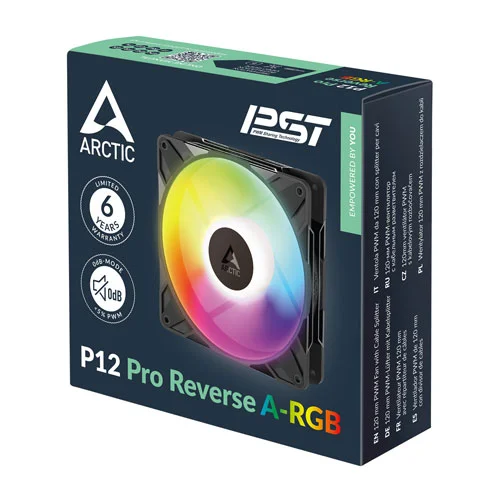 Arctic P12 Pro Reverse ARGB 120mm Cabinet Fan Arctic P12 Pro Reverse ARGB 120mm Cabinet Fan