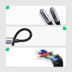 UGREEN AV144 USB Type C Male to 3.5mm 2 Female Audio Cable Space Gray 25cm-30732 - Image 2