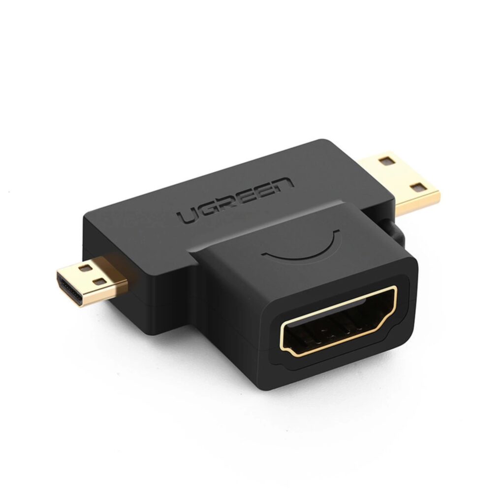 Ugreen HD129 HDMI Female to Micro HDMI plus Mini HDMI Male 4K Adapter-20144