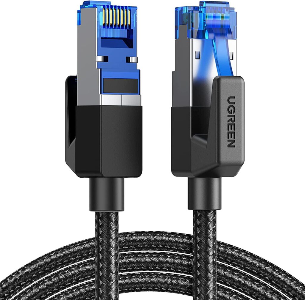Ugreen NW153 CAT8 Shielded Round Braided Cable Modular Plugs 1m-80429