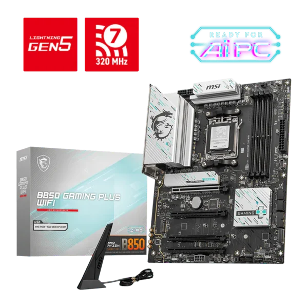 MSI B850 Gaming Plus WiFi 7 DDR5 AM5 ATX Motherboard