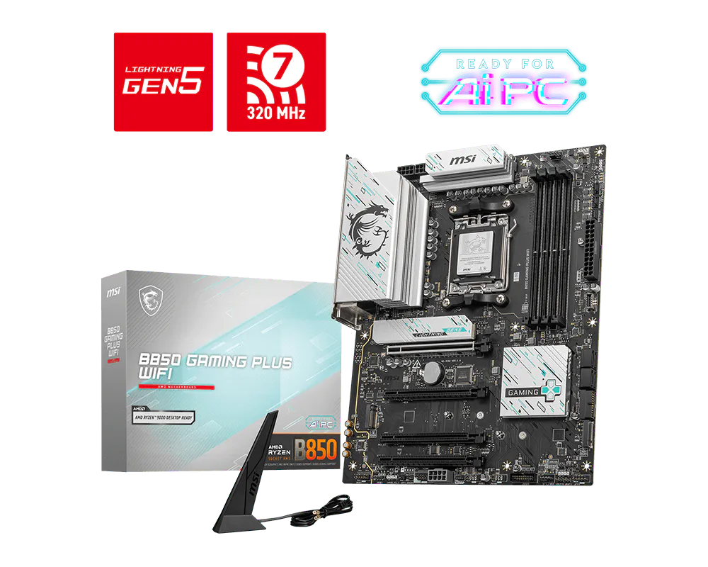 MSI B850 Gaming Plus WiFi 7 DDR5 AM5 ATX Motherboard