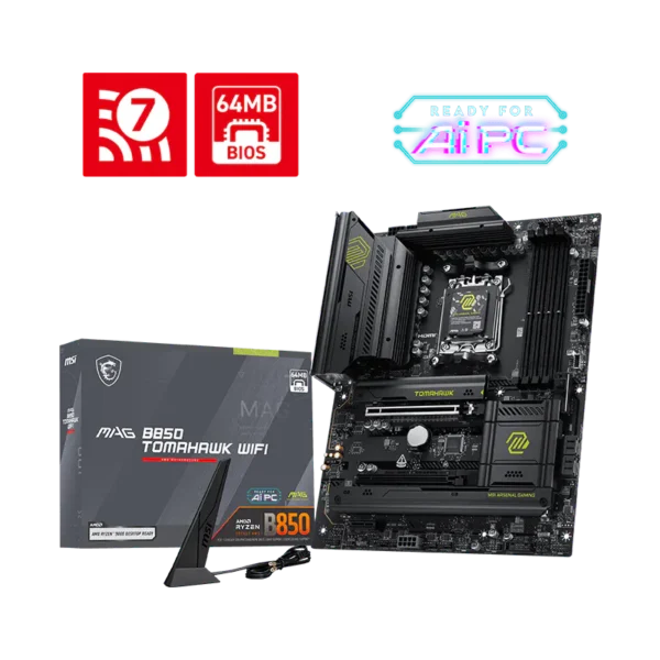MSI MAG B850 TOMAHAWK WIFI DDR5 AM5 ATX Gaming Motherboard