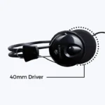 ZEBRONICS Zeb-Pleasant Wired Over-Ear Headphones with Mic – Black Edition - Image 4