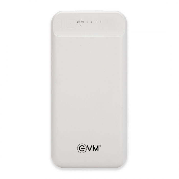 EVM P0109 EnCharge 10000mAh Portable Power Bank for Smartphones & Devices-WHITE