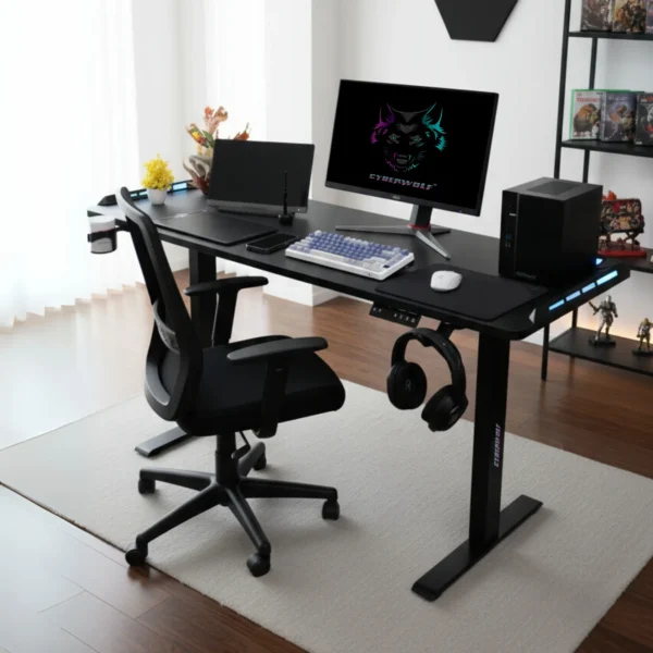 Cyberwolf Battlestation RGB Gaming Surface – XXL Black