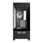 Gamdias Aura GC12 ARGB Panoramic Mid Tower Gaming Cabinet (Black) - Image 4
