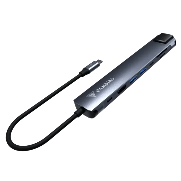 Gamdias Mercury M1-800 8-in-1 USB Expansion Hub for Laptop & PC