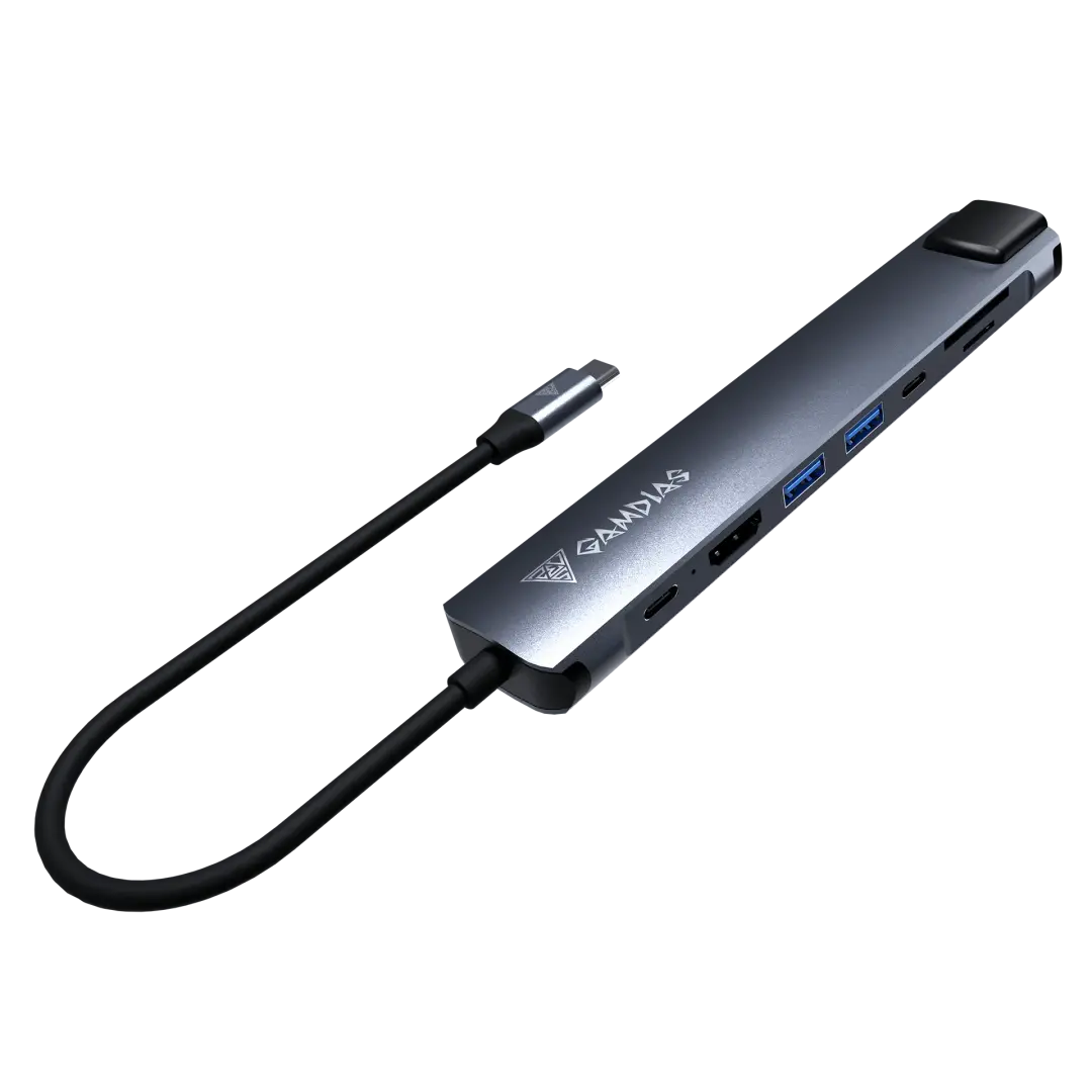 14f2b57b-23a3-47f4-88d9-968681b58055 Gamdias Mercury M1-800 8-in-1 USB Expansion Hub for Laptop & PC