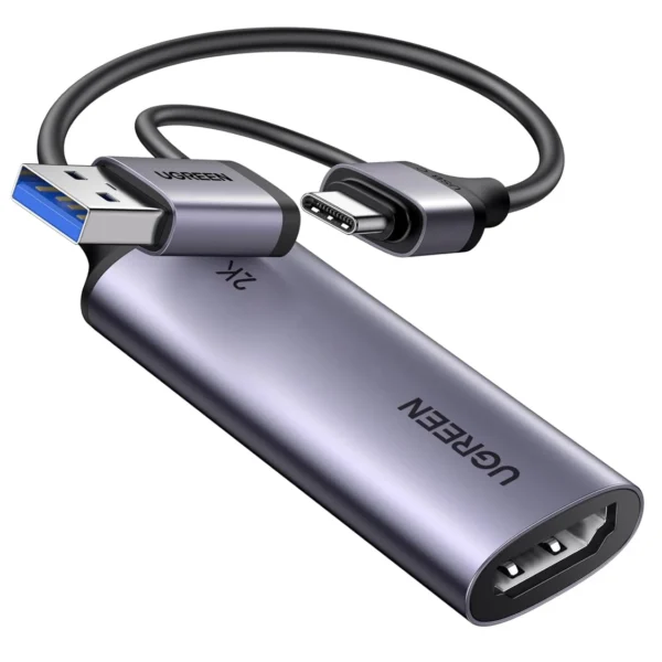 UGREEN 4K HDMI Video Capture Card with USB-A & USB-C – 1080P