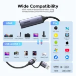 UGREEN 4K HDMI Video Capture Card with USB-A & USB-C – 1080P - Image 3