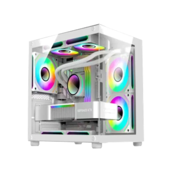 Lapcare LOX-505 Champ Gaming Cabinet – Premium Mid Tower Case – White