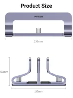 Ugreen LP258 Vertical Laptop Stand Dual-slot-60643 - Image 6