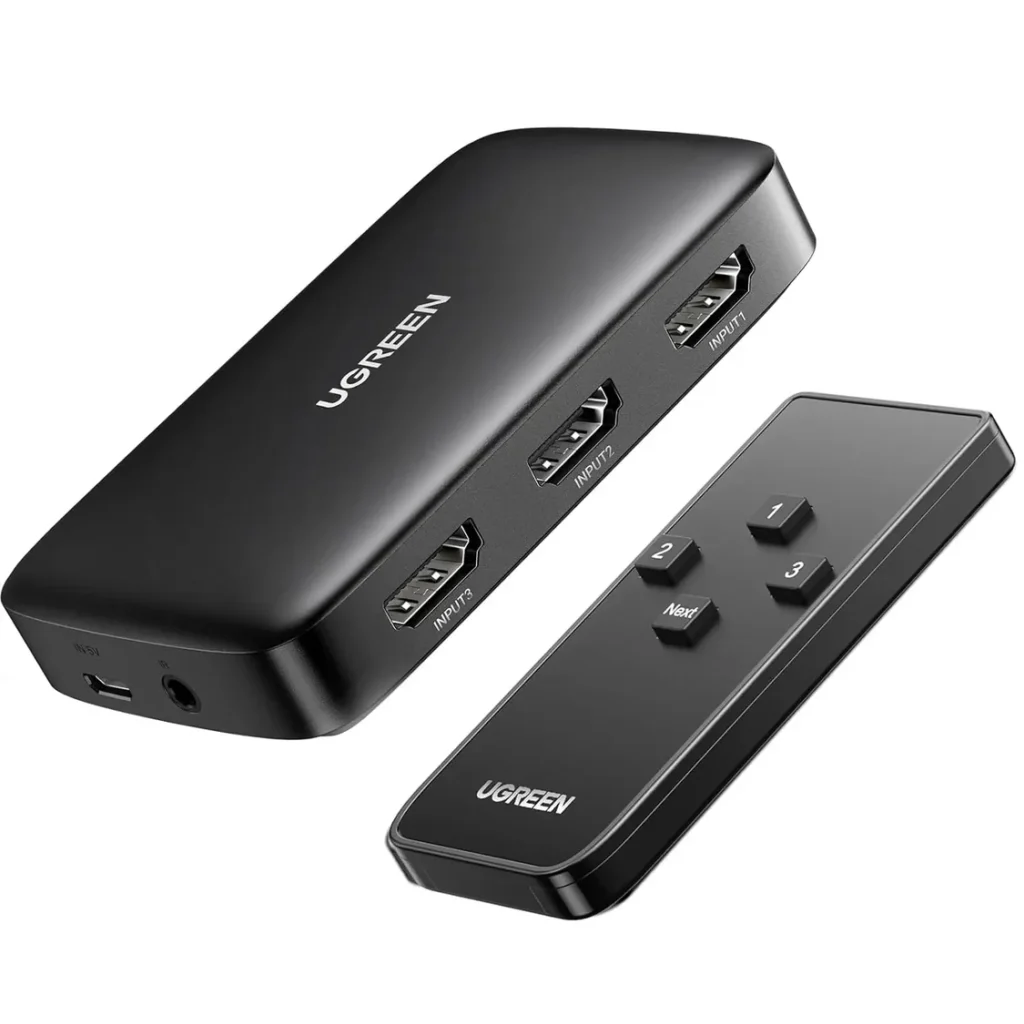 Ugreen CM332 Hdmi Switcher 3 In 1 Out 4K at 30Hz-80125