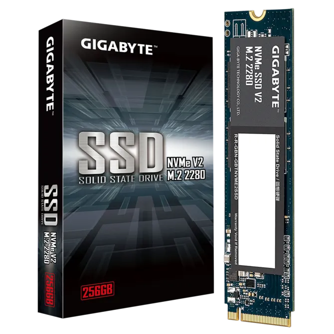 Gigabyte NVMe SSD V2 256GB PCIe 3.0 M.2 NVMe Internal SSD (G3NVMEV2256G)