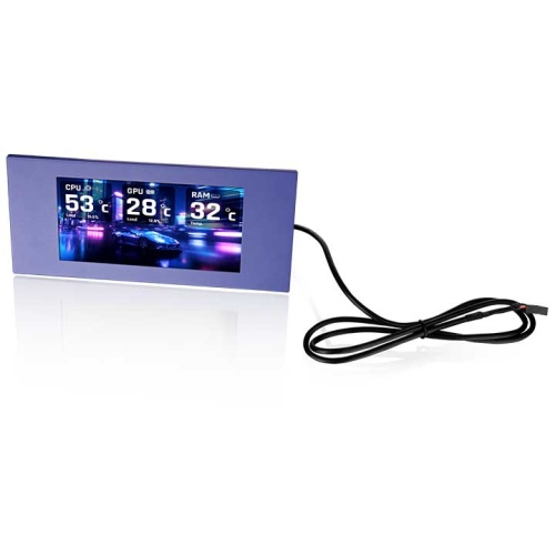Thermaltake View 600 TG Premium LCD Monitoring Display Kit – Future Dusk