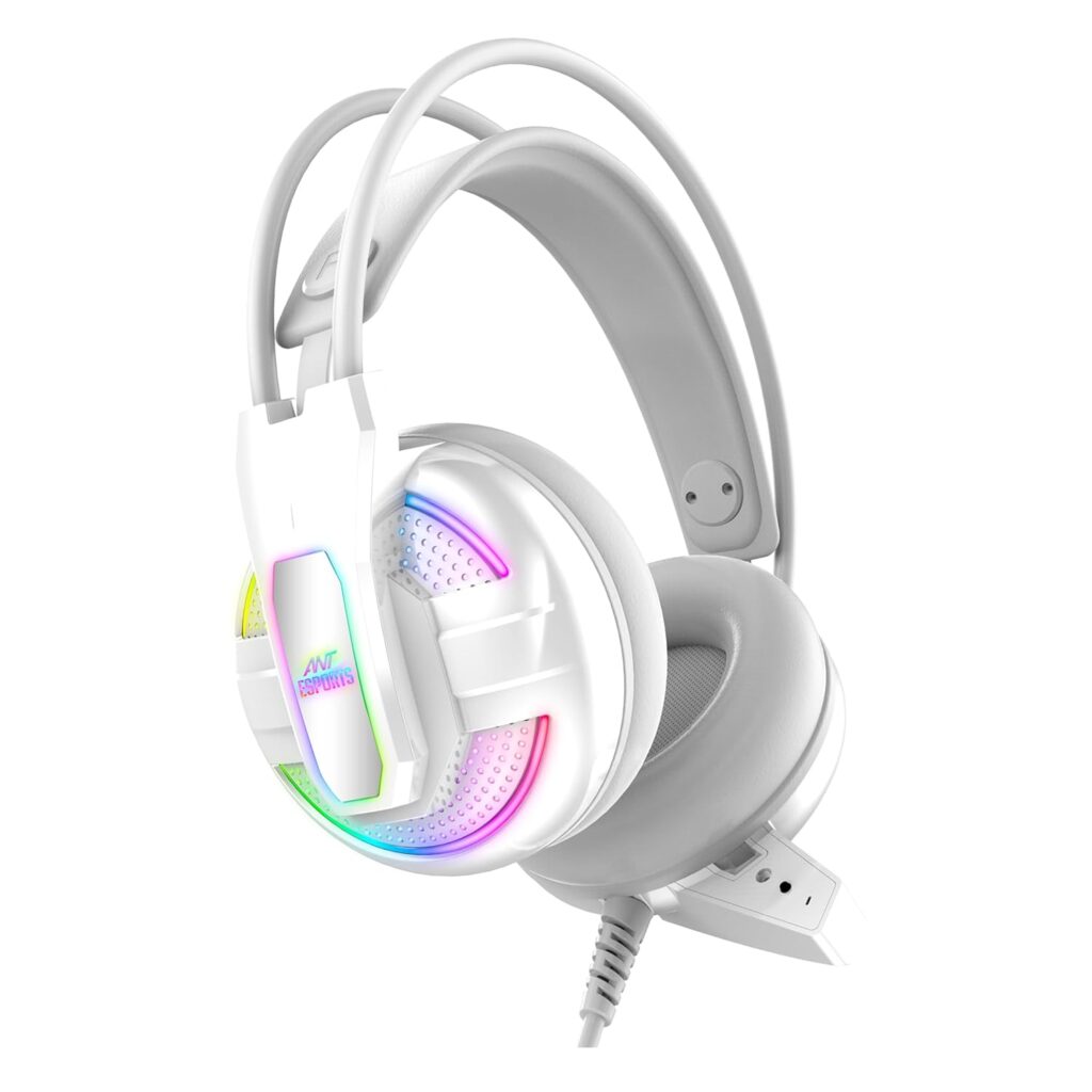 Ant Esports H525 Pro Comfortable Wired Gaming Headset – White