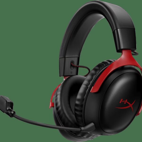 HyperX Cloud III Gaming Wireless Headset – Immersive Sound – Black/Red