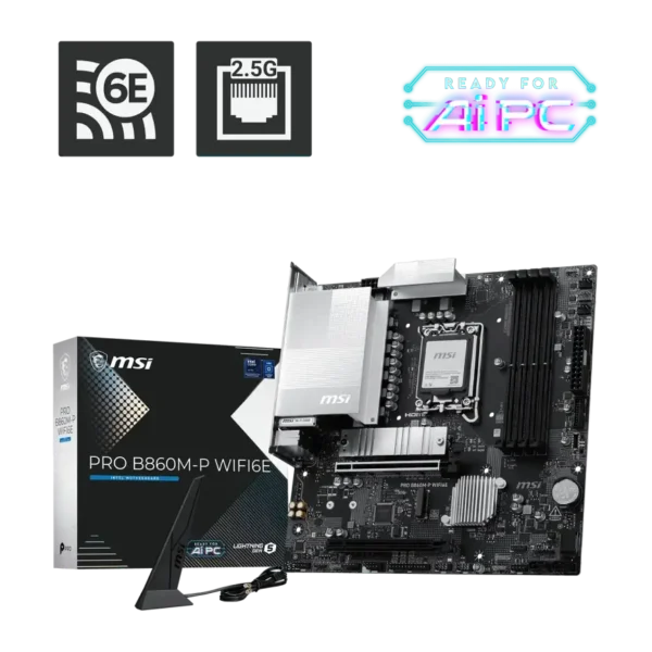 MSI PRO B860M-P WIFI6E DDR5 Micro-ATX Intel Motherboard (LGA 1851)