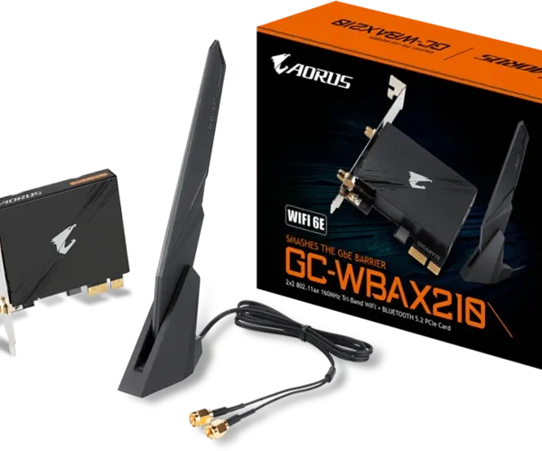 GIGABYTE GC-WBAX210 Wi-Fi 6E PCIe Expansion Card with Bluetooth 5.2 GIGABYTE GC-WBAX210 Wi-Fi 6E PCIe Expansion Card with Bluetooth 5.2