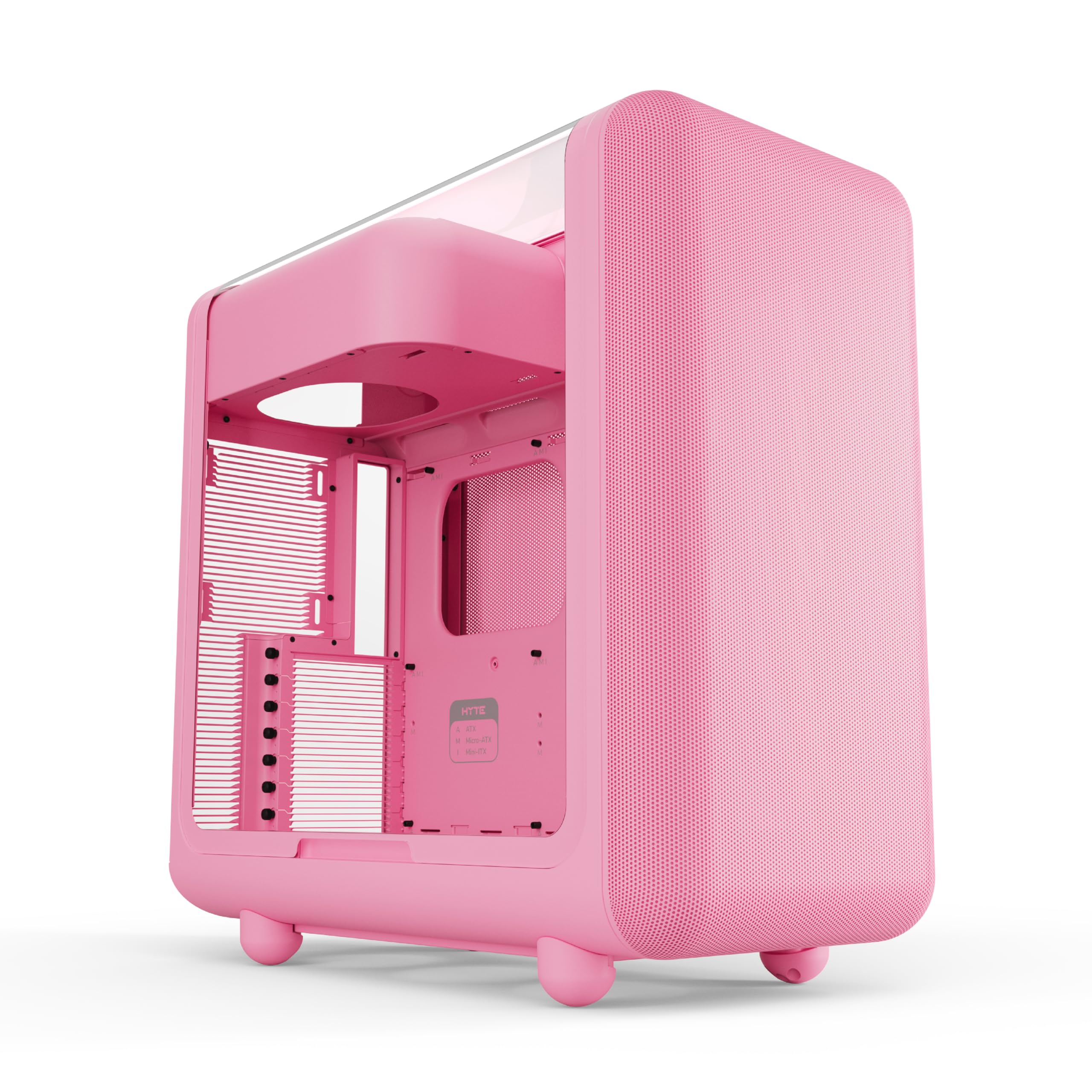 81z3AsEhYVL HYTE X50 Modern Performance Mid-Tower Gaming Case – Strawberry Milk