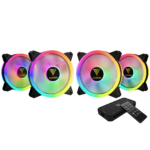 Gamdias AEOLUS M2-1204R 120mm ARGB Cabinet Fan Kit (4-Pack) - Image 4