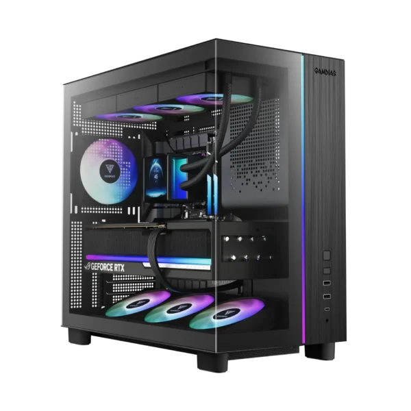 GAMDIAS ATLAS M4 ATX Mid-Tower Gaming Case – Black