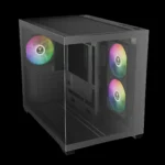 Gamdias AURA GC10M V2 ARGB M-ATX Mini Tower Case – Black - Image 3