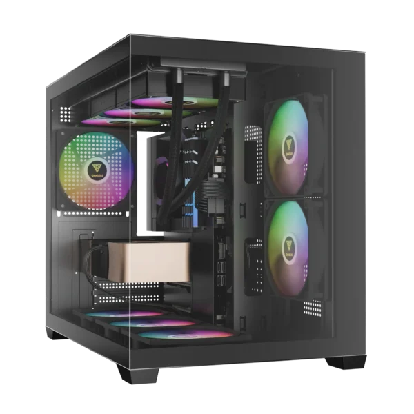 Gamdias AURA GC10M V2 ARGB M-ATX Mini Tower Case – Black