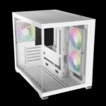 GAMDIAS AURA GC10M V2 WH ARGB Micro-Tower Gaming Case – White - Image 4