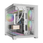 GAMDIAS AURA GC10M V2 WH ARGB Micro-Tower Gaming Case – White