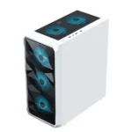 Ant Esports ICE-112 Auto RGB ATX Mid Tower Cabinet – White Gaming Case - Image 3