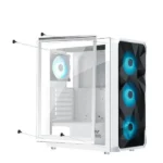 Ant Esports ICE-112 Auto RGB ATX Mid Tower Cabinet – White Gaming Case - Image 2