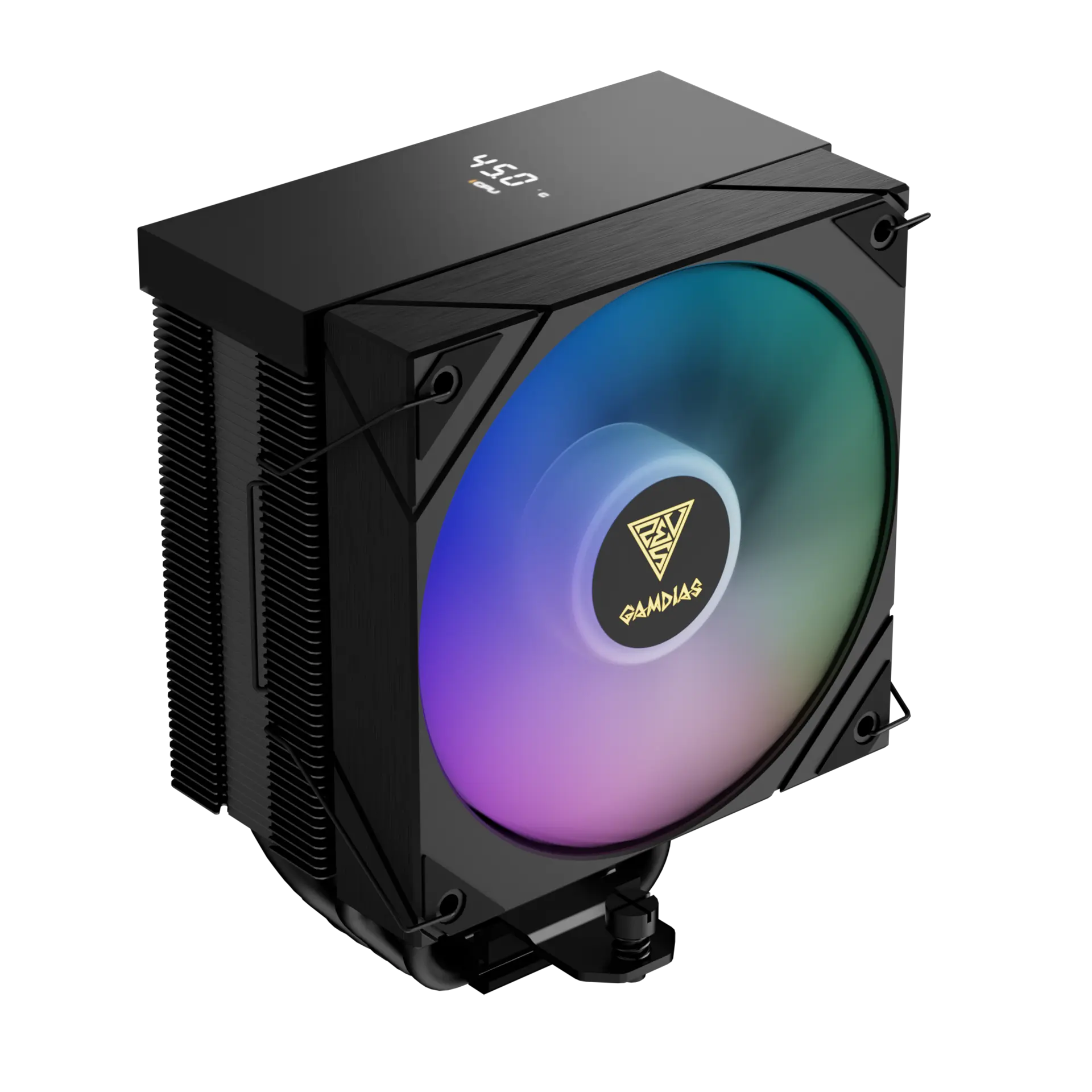 BOREAS_M2-51D_ARGB_Slogan Gamdias Boreas M2-51D ARGB 120mm Digital Display CPU Air Cooler (Black)