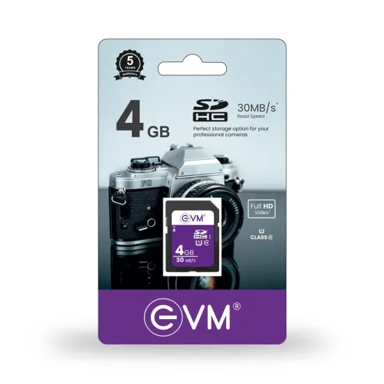 EVM 4GB SD Memory Card for DSLR Camera EVMSD/4GB