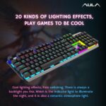 AULA F2066-II Mechanical Gaming Keyboard with RGB Lighting & Blue Switches (Black) - Image 4
